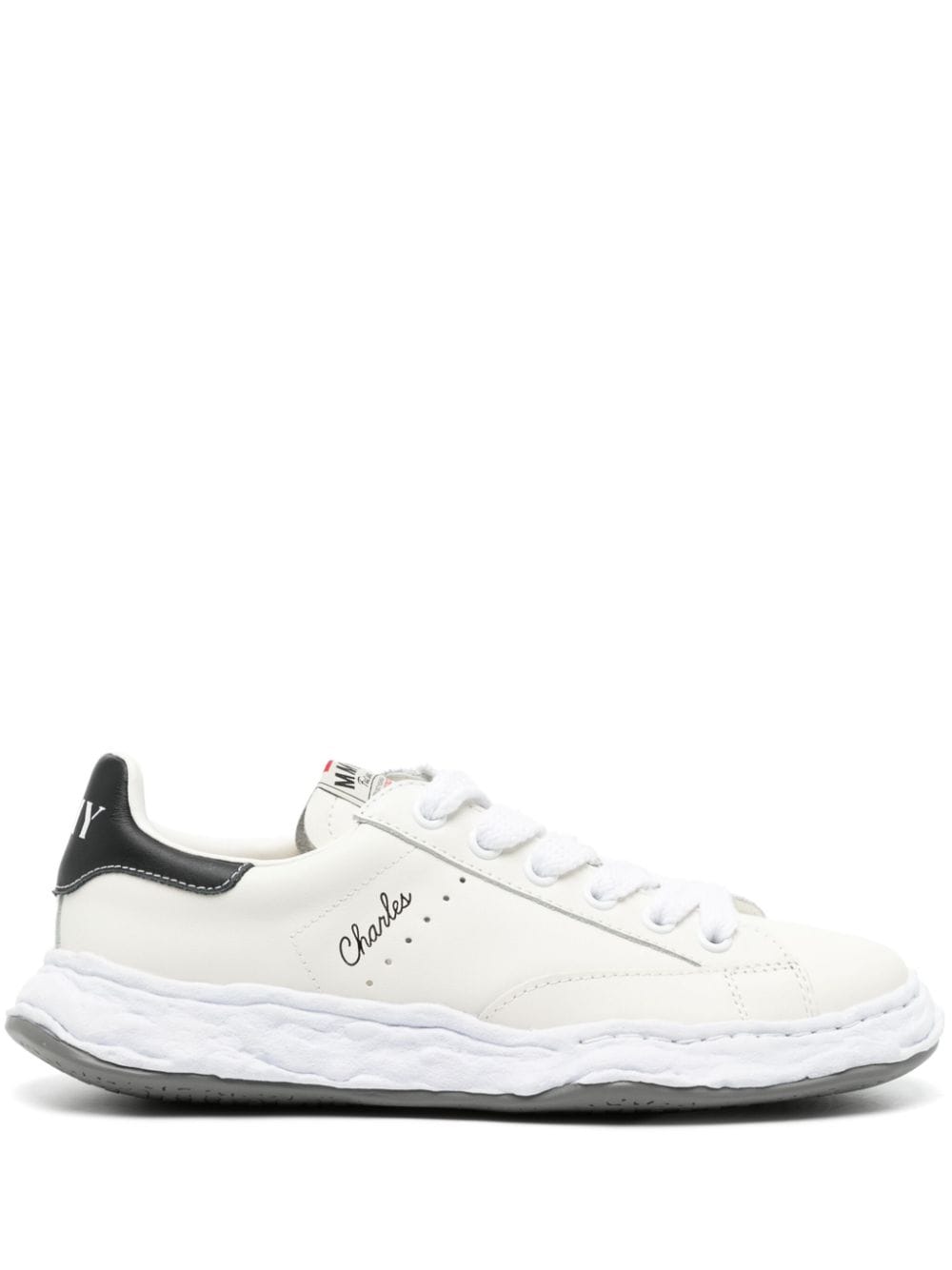 Maison MIHARA YASUHIRO Charles lace-up leather sneakers - White von Maison MIHARA YASUHIRO