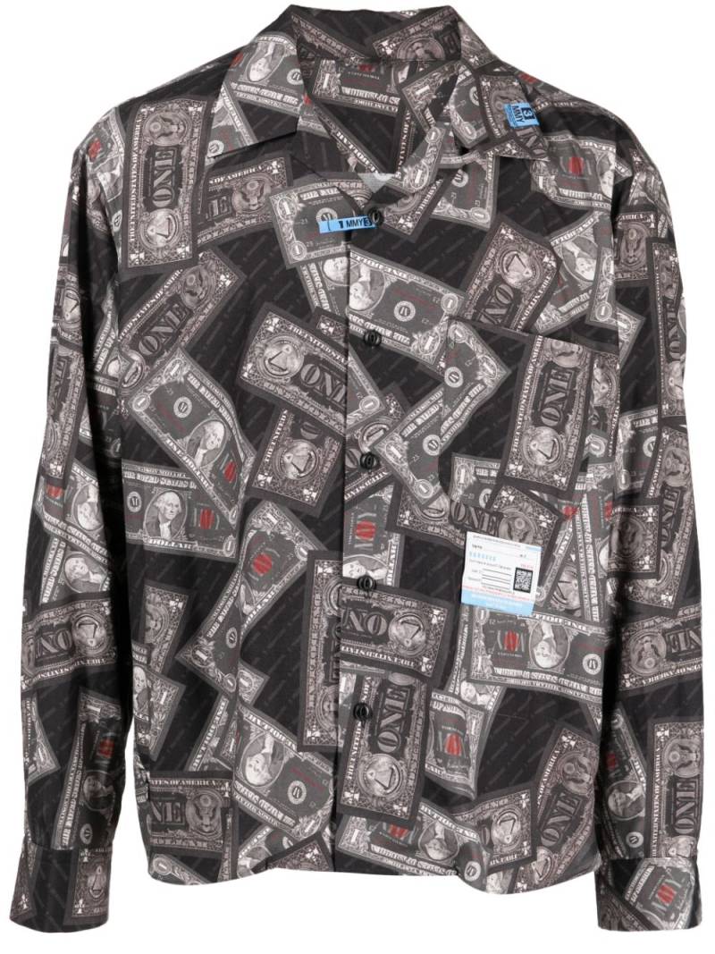 Maison MIHARA YASUHIRO Dollar Bill long-sleeve shirt - Grey von Maison MIHARA YASUHIRO