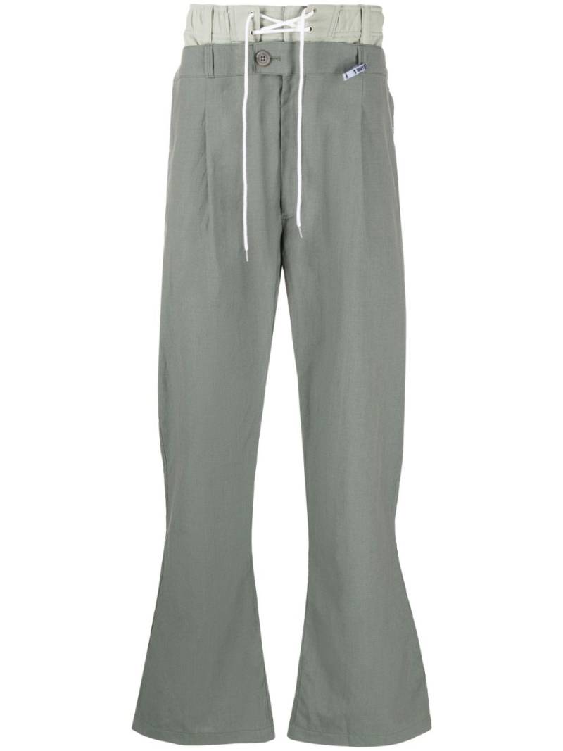 Maison MIHARA YASUHIRO Double-Waist straight-leg trousers - Green von Maison MIHARA YASUHIRO