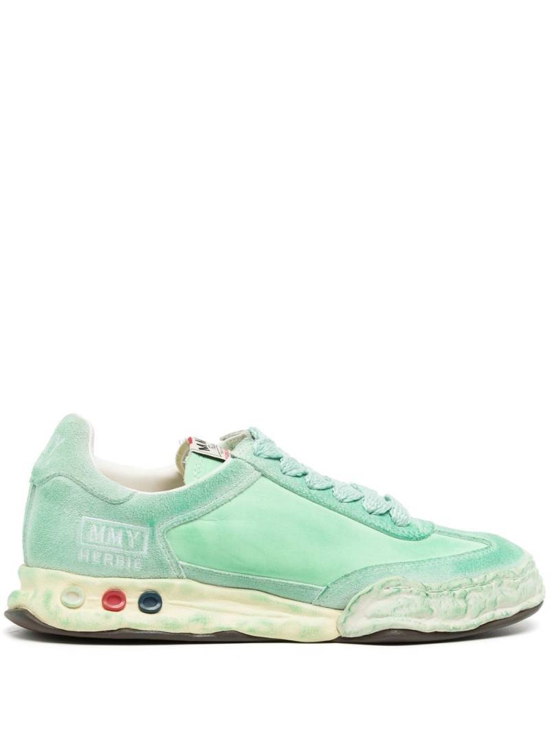 Maison MIHARA YASUHIRO Herbie distressed-effect sneakers - Green von Maison MIHARA YASUHIRO