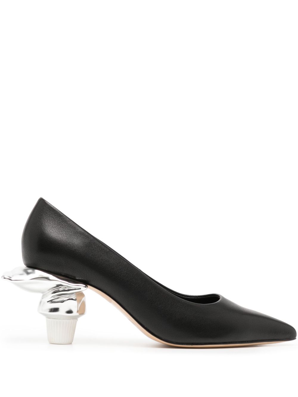 Maison MIHARA YASUHIRO Toothpaste Heel 60mm leather pumps - Black von Maison MIHARA YASUHIRO