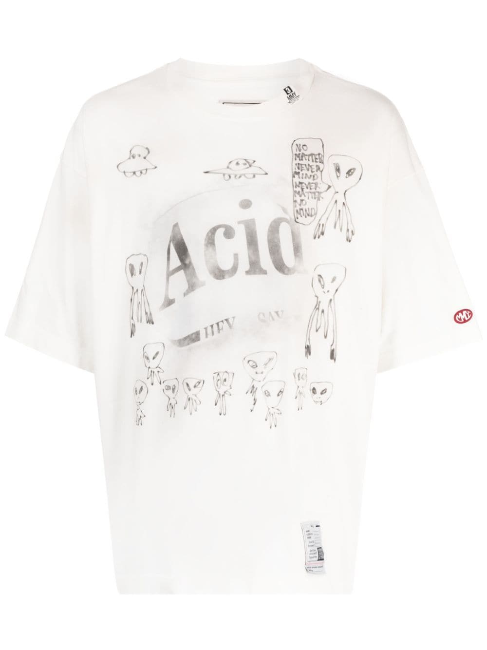 Maison MIHARA YASUHIRO graphic-print cotton T-shirt - White von Maison MIHARA YASUHIRO