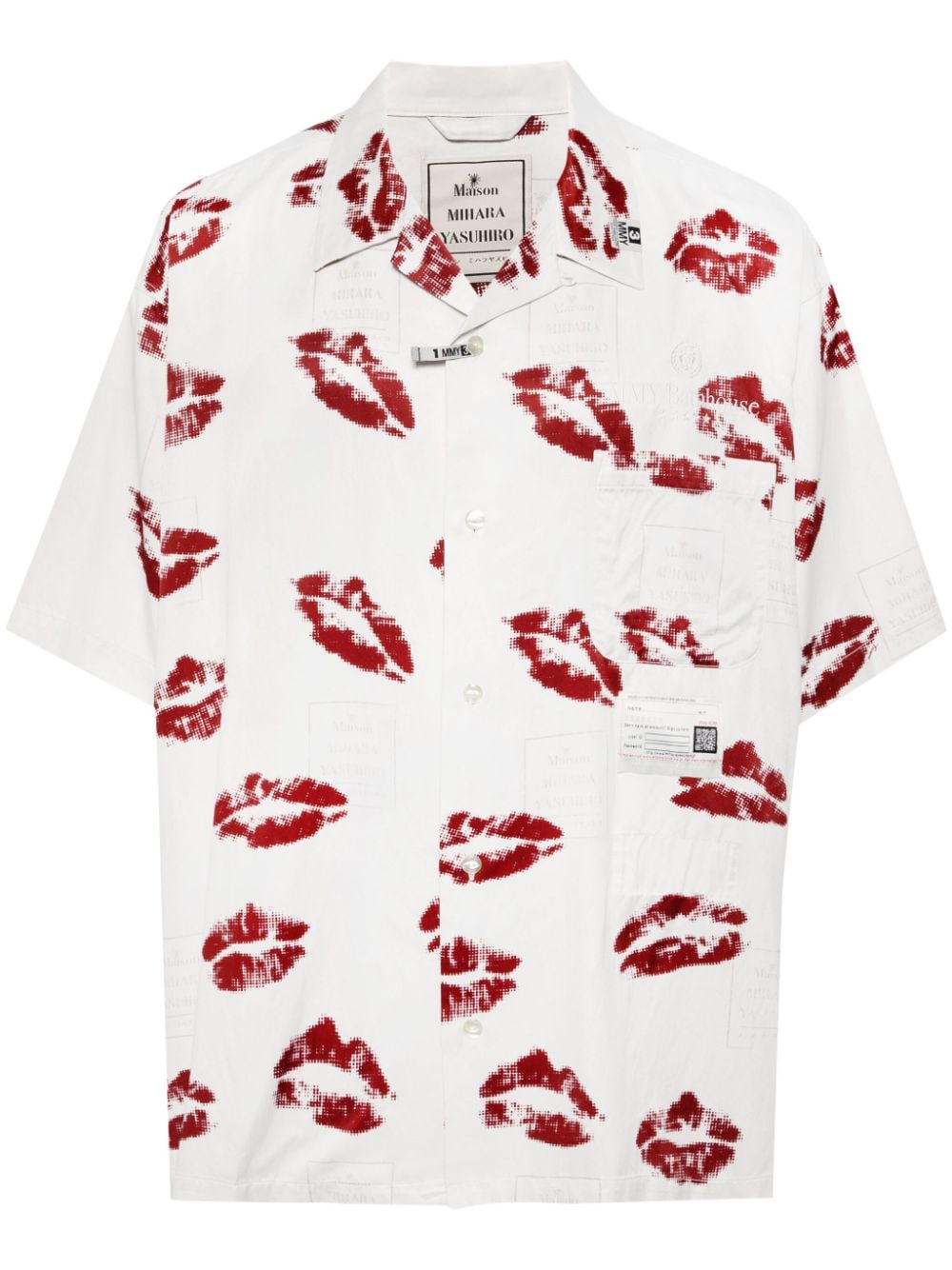 Maison MIHARA YASUHIRO graphic-print shirt - White von Maison MIHARA YASUHIRO