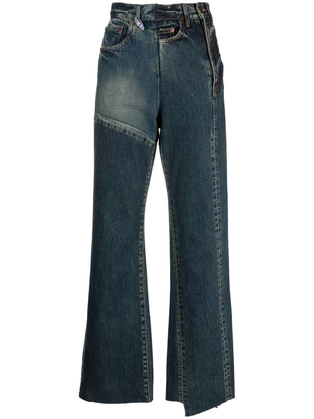 Maison MIHARA YASUHIRO high-waist asymmetric denim trousers - Blue von Maison MIHARA YASUHIRO