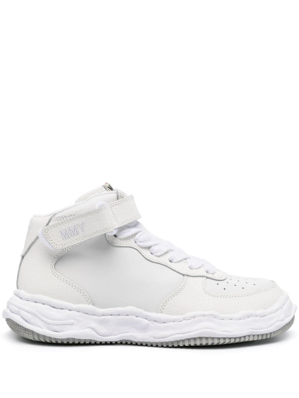 Maison MIHARA YASUHIRO logo-embroidered leather sneakers - White von Maison MIHARA YASUHIRO