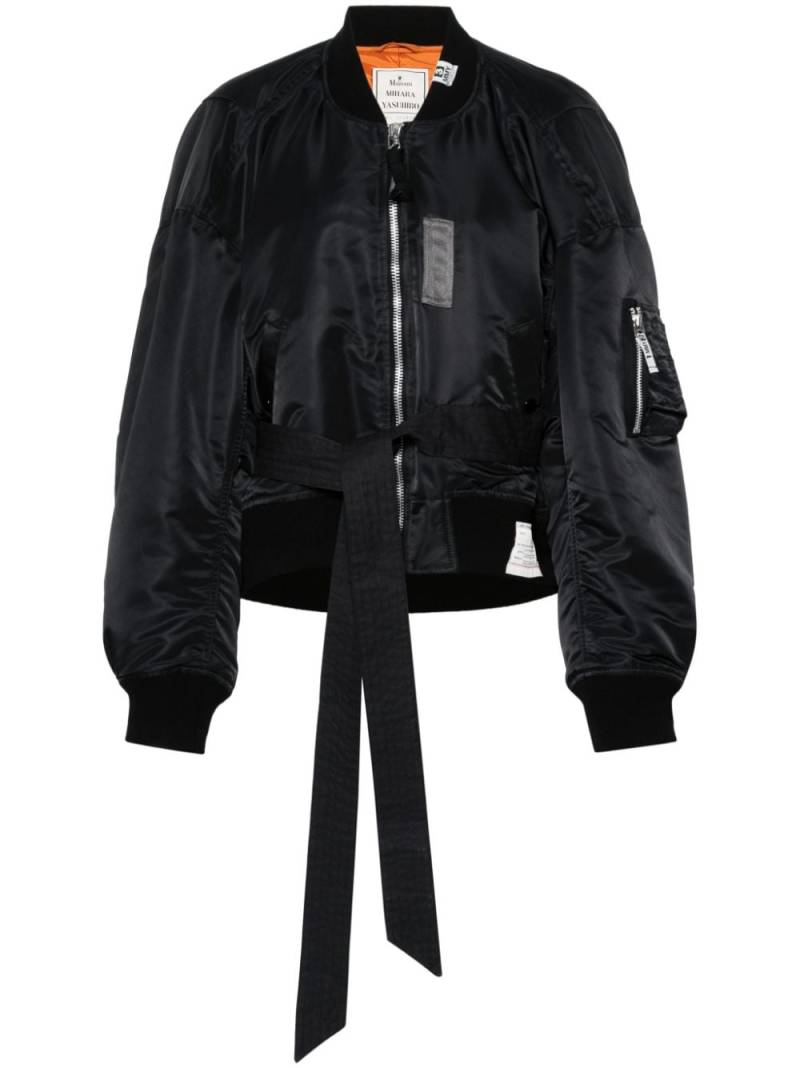 Maison MIHARA YASUHIRO logo-patch bomber jacket - Black von Maison MIHARA YASUHIRO