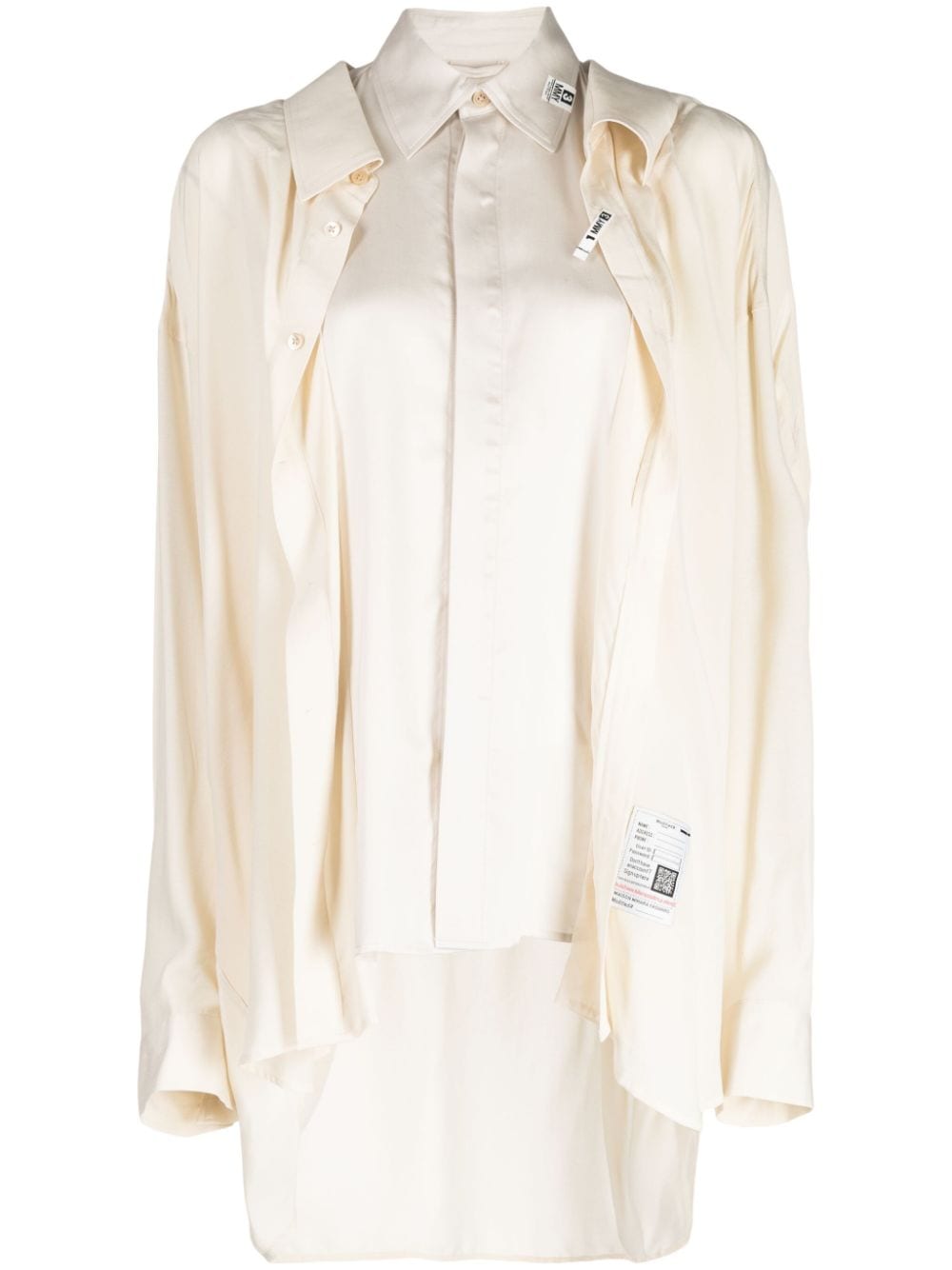 Maison MIHARA YASUHIRO long-sleeve layered shirt - White von Maison MIHARA YASUHIRO