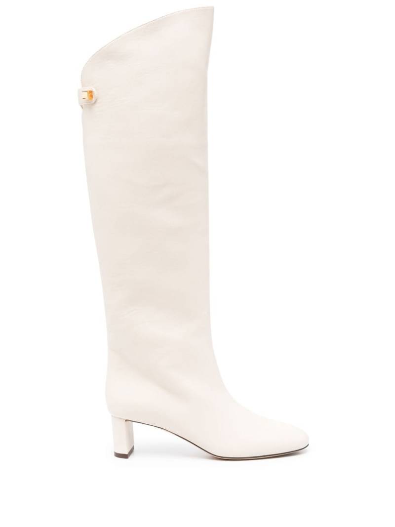 Maison Skorpios 50mm knee-high leather boots - Neutrals von Maison Skorpios