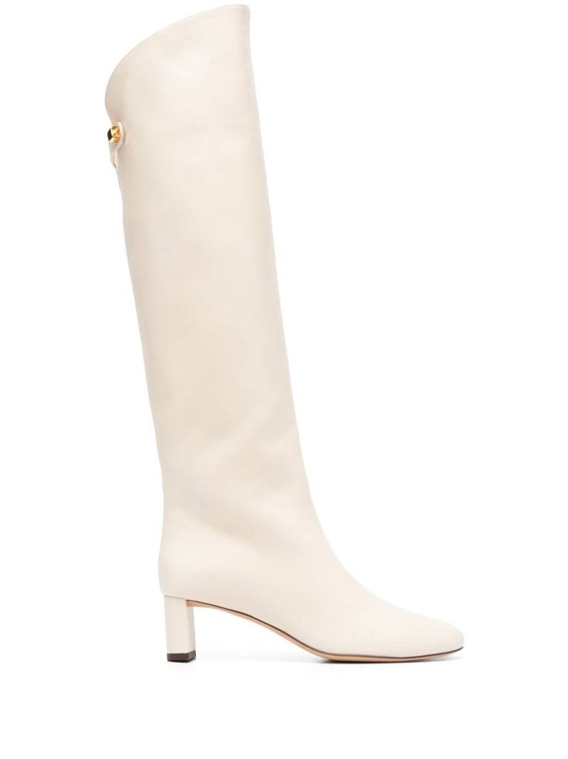 Maison Skorpios 50mm knee-high leather boots - Neutrals von Maison Skorpios