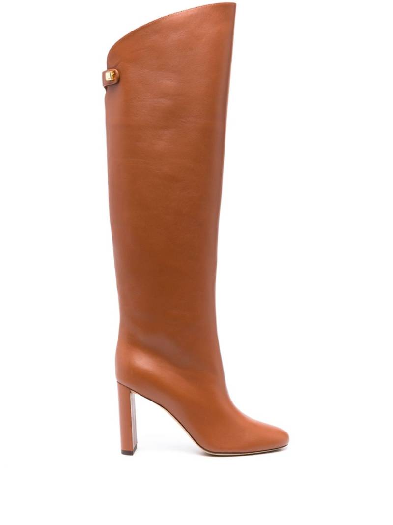 Maison Skorpios Adrianna 90mm knee-high boots - Brown von Maison Skorpios