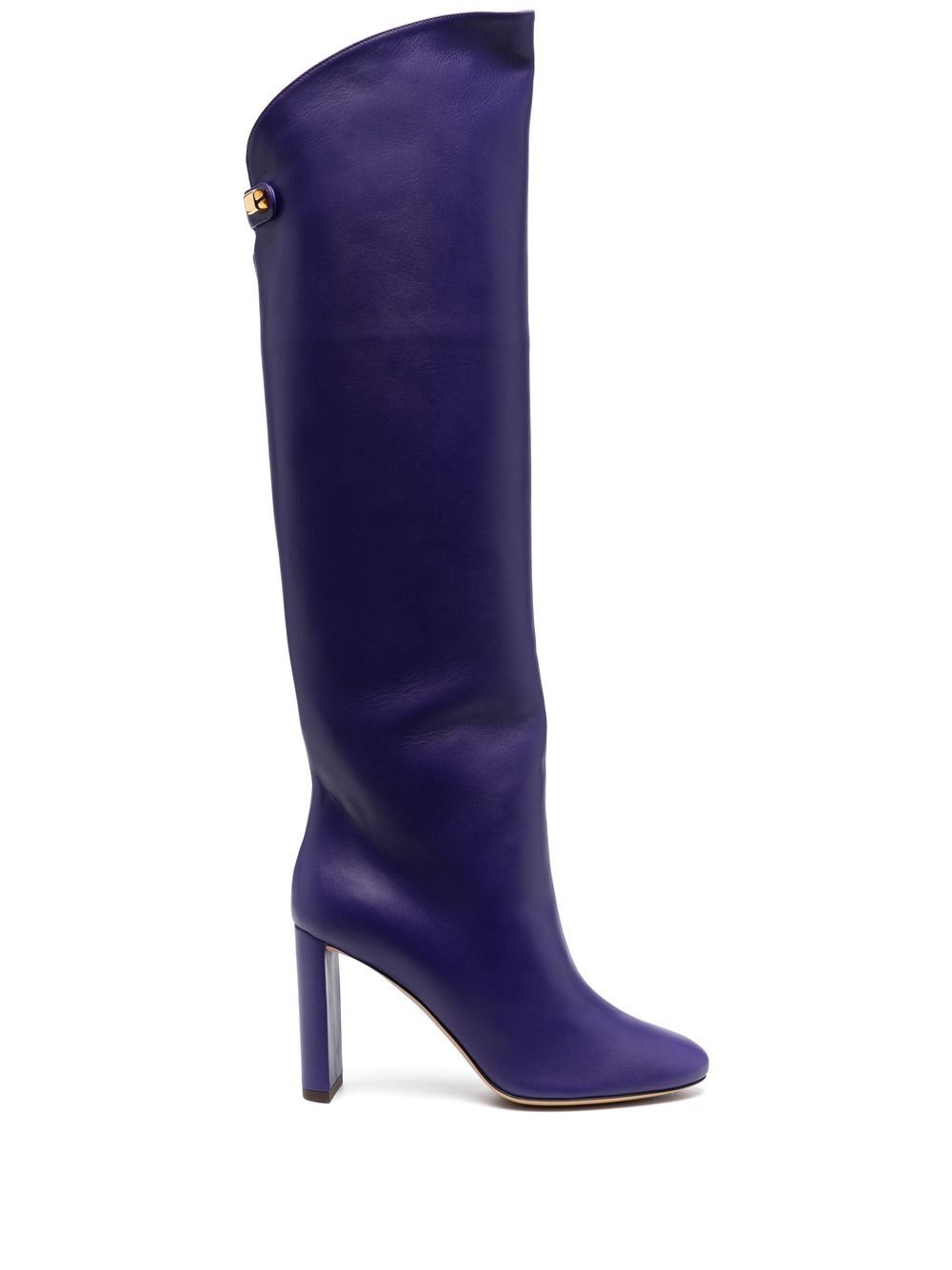 Maison Skorpios knee-length leather boots - Purple von Maison Skorpios