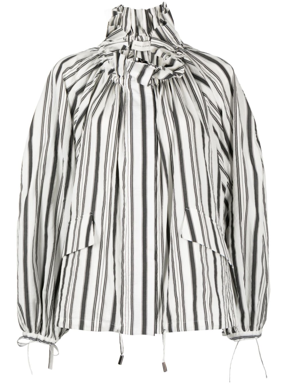 Maison Ullens striped high-neck jacket - White von Maison Ullens