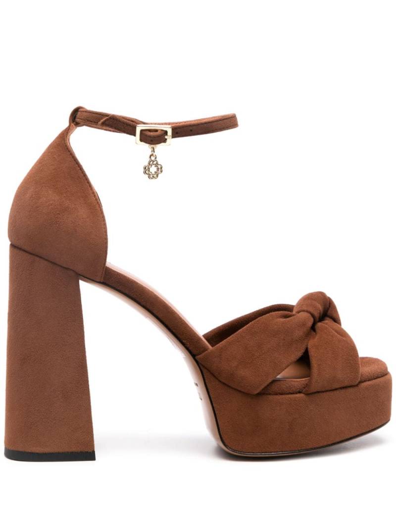 Maje 115mm suede platform sandals - Brown von Maje