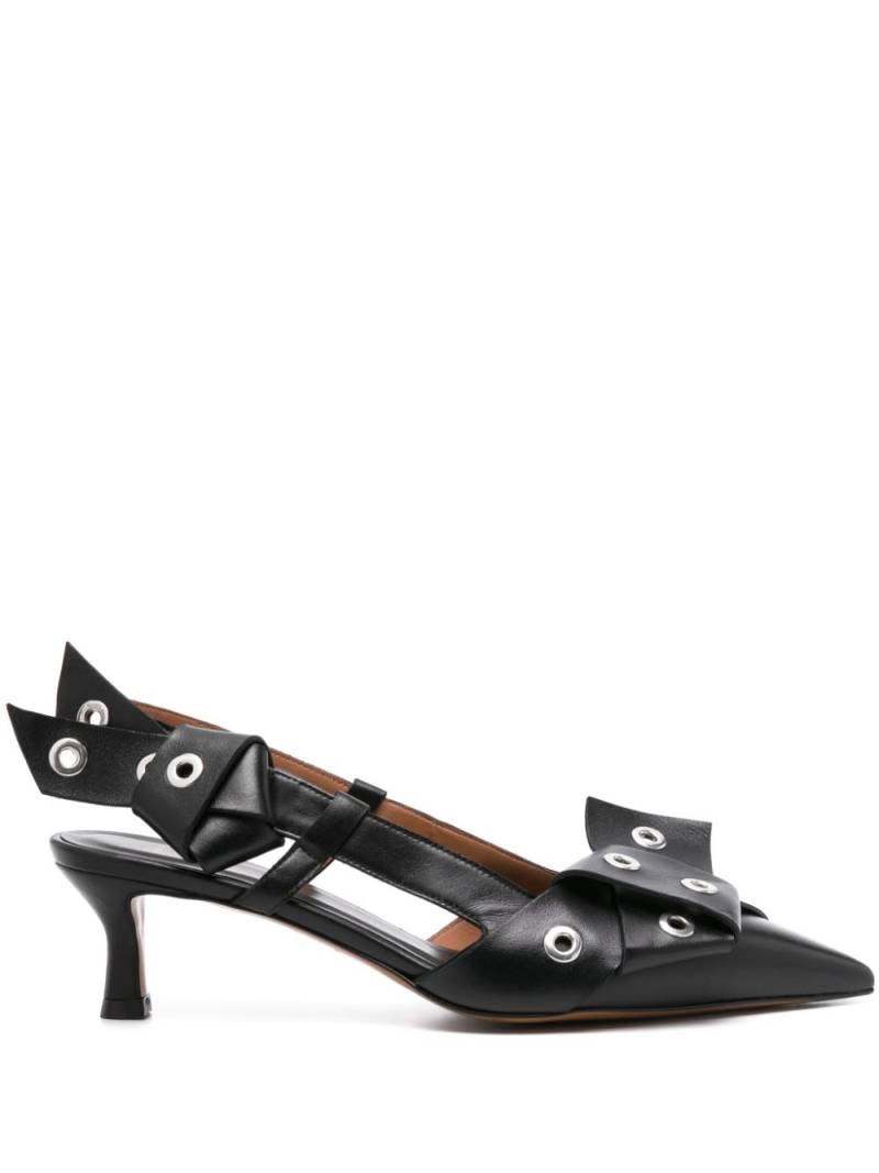 Maje 55mm bow-detail slingback pumps - Black von Maje