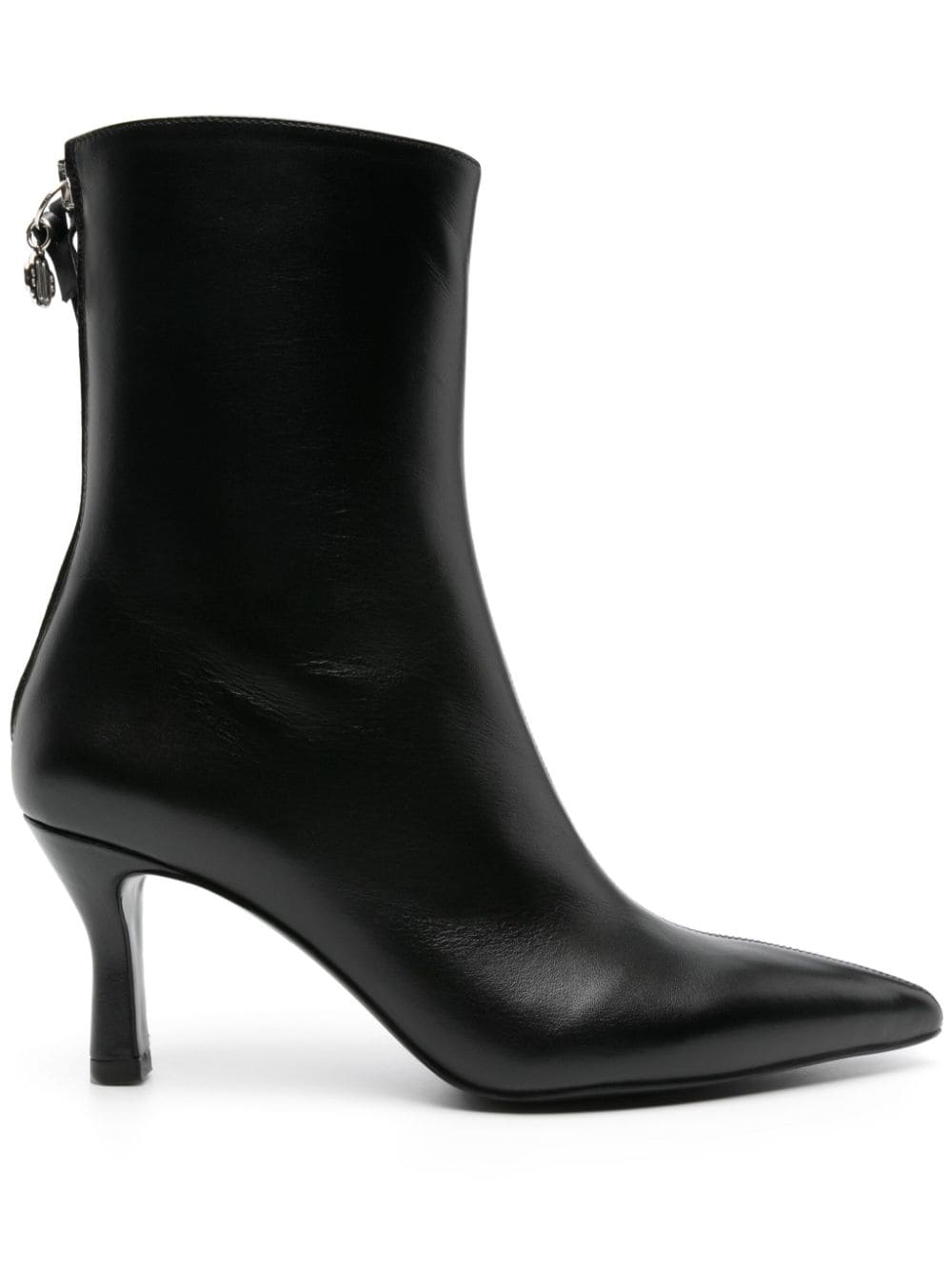 Maje 75mm Faymon leather ankle boots - Black von Maje