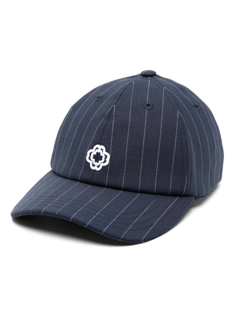 Maje striped cotton baseball cap - Blue von Maje