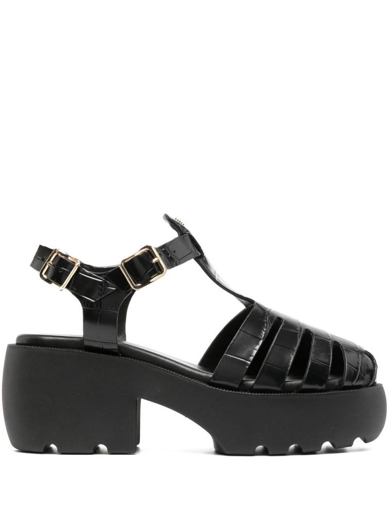 Maje lug-sole leather sandals - Black von Maje