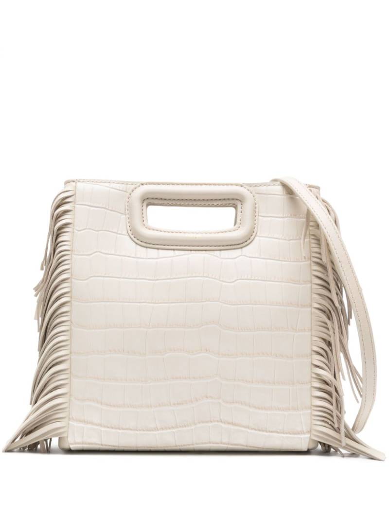 Maje M crocodile-embossed tote bag - Neutrals von Maje