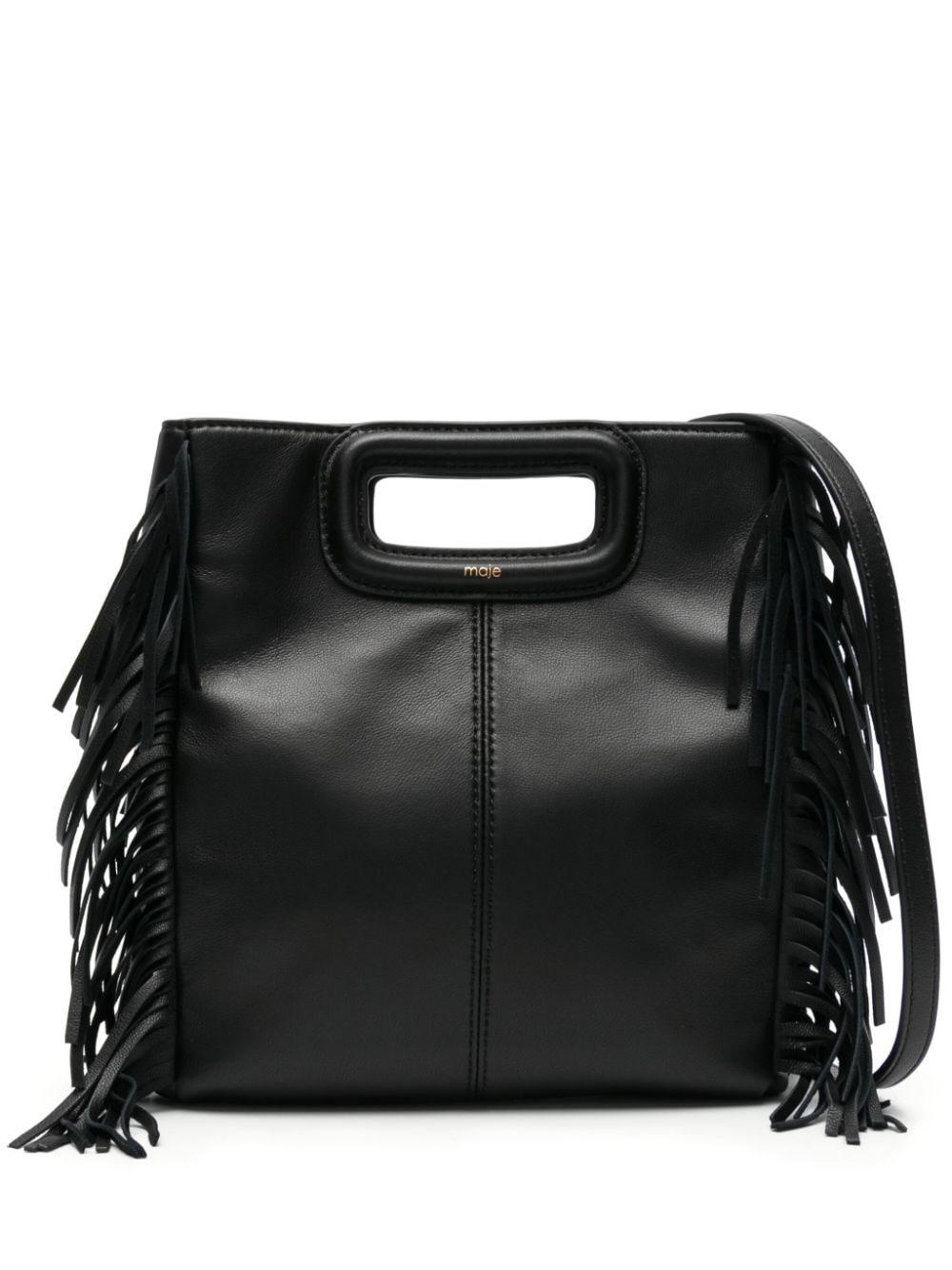 Maje M leather tote bag - Black von Maje