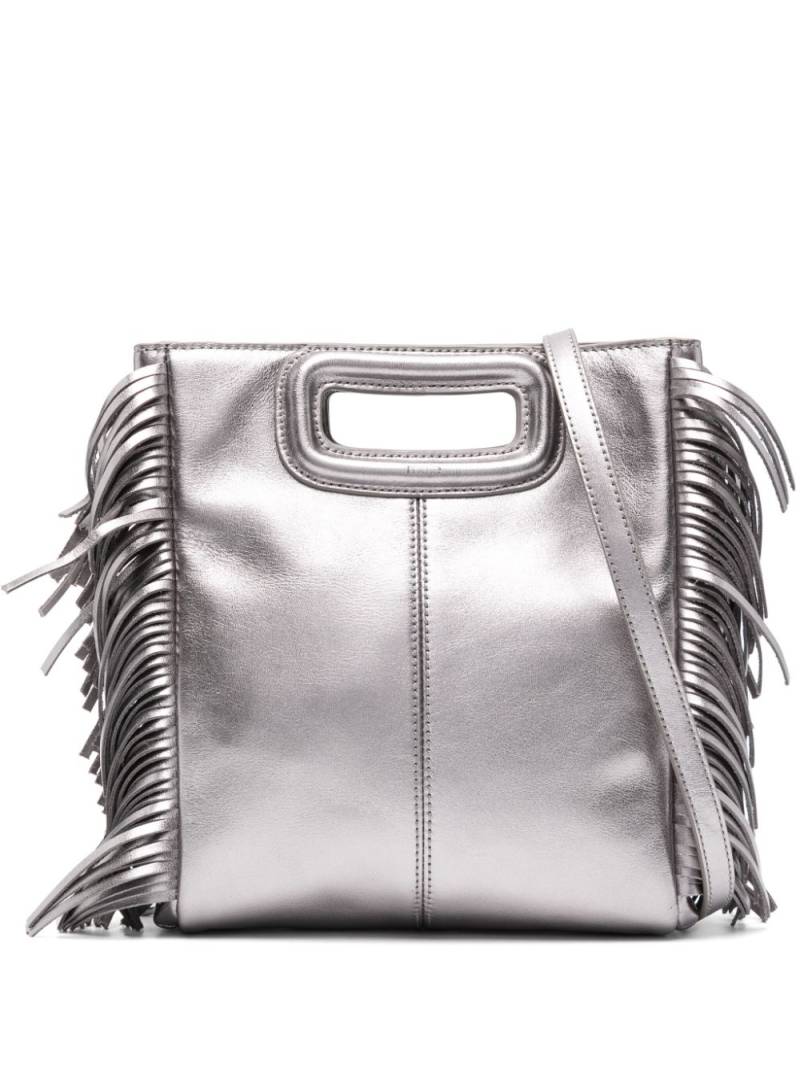 Maje M leather tote bag - Silver von Maje