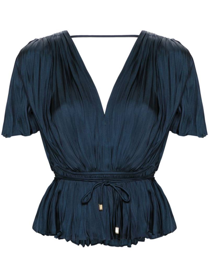 Maje pleated blouse - Blue von Maje