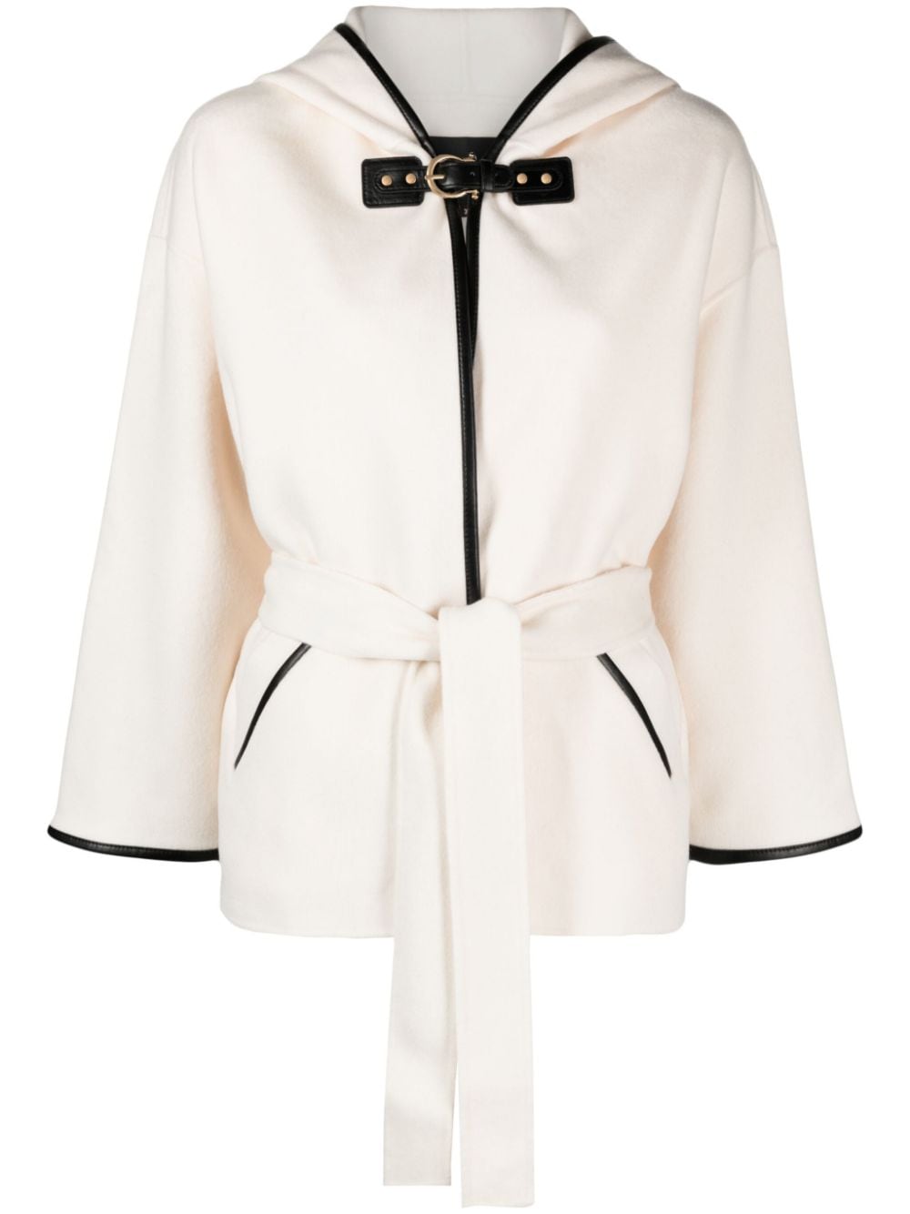 Maje cape-style wool-blend coat - White von Maje