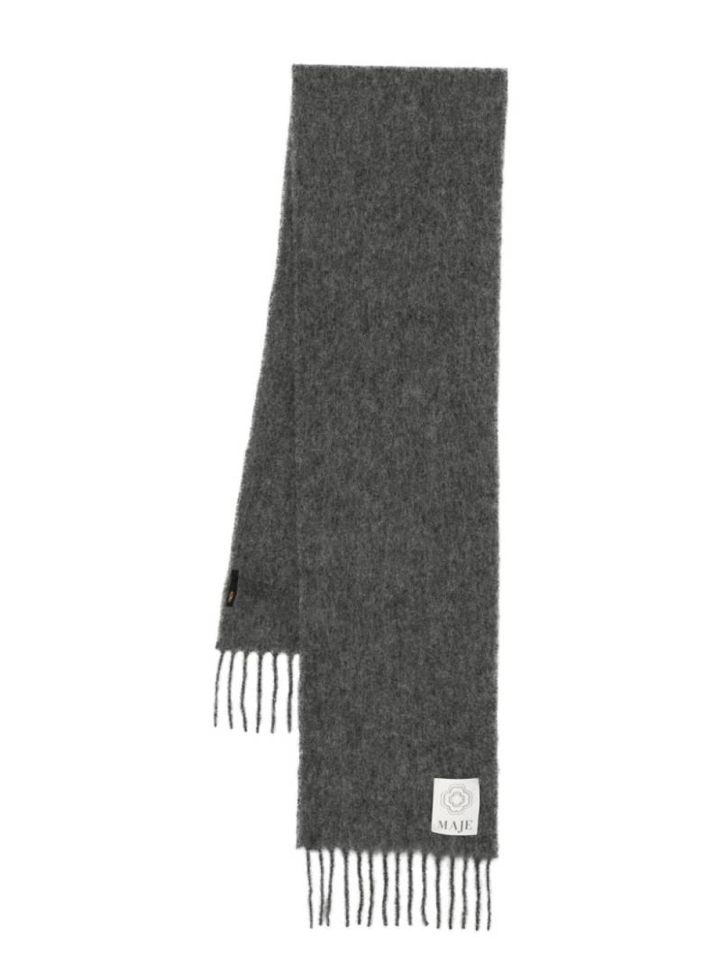 Maje brushed-effect scarf - Grey von Maje