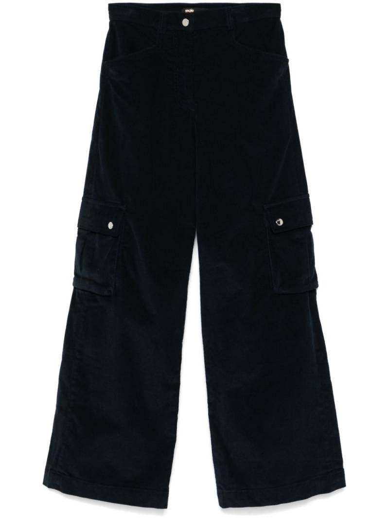 Maje velour cargo trousers - Blue von Maje