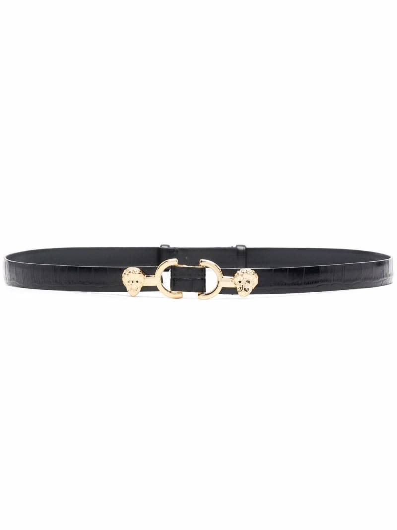 Maje lion-buckle thin leather belt - Black von Maje