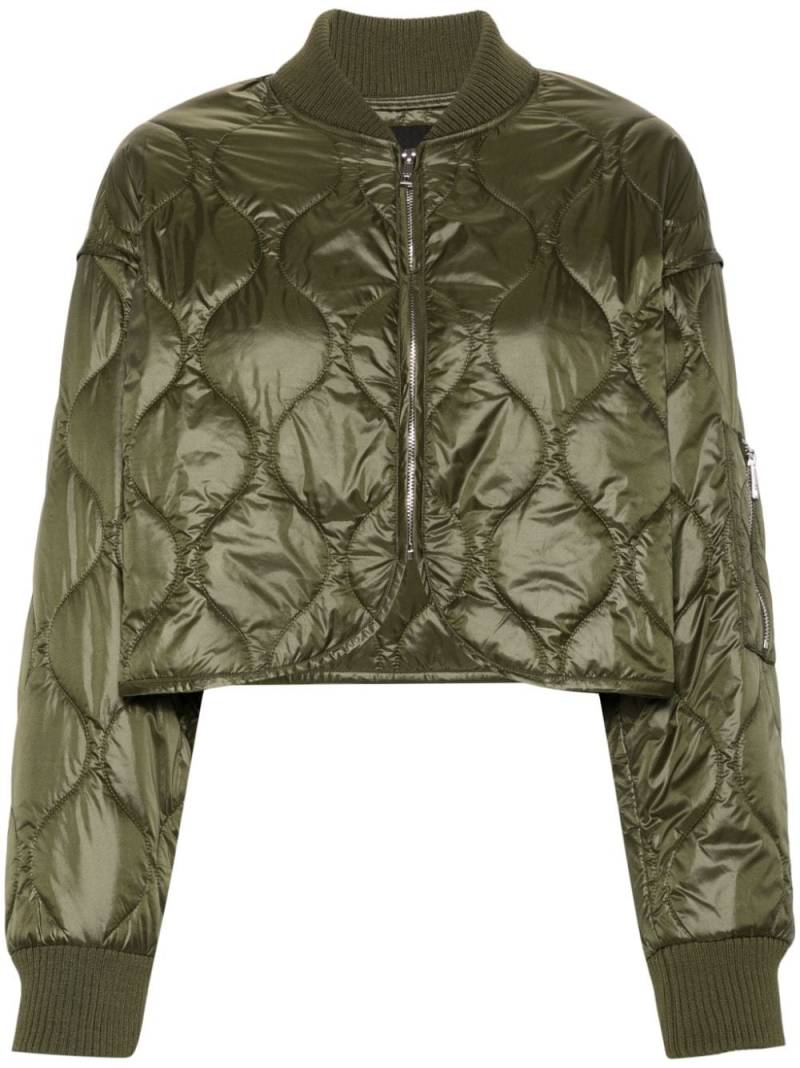 Maje cropped quilted bomber jacket - Green von Maje