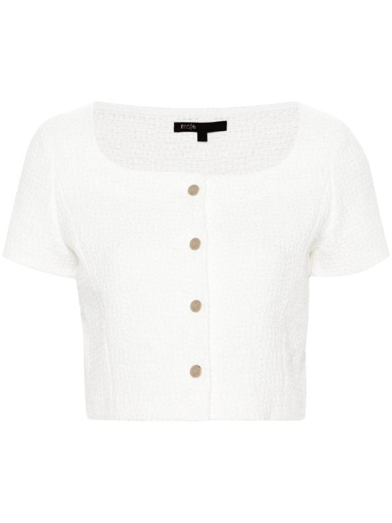 Maje cropped tweed jacket - White von Maje