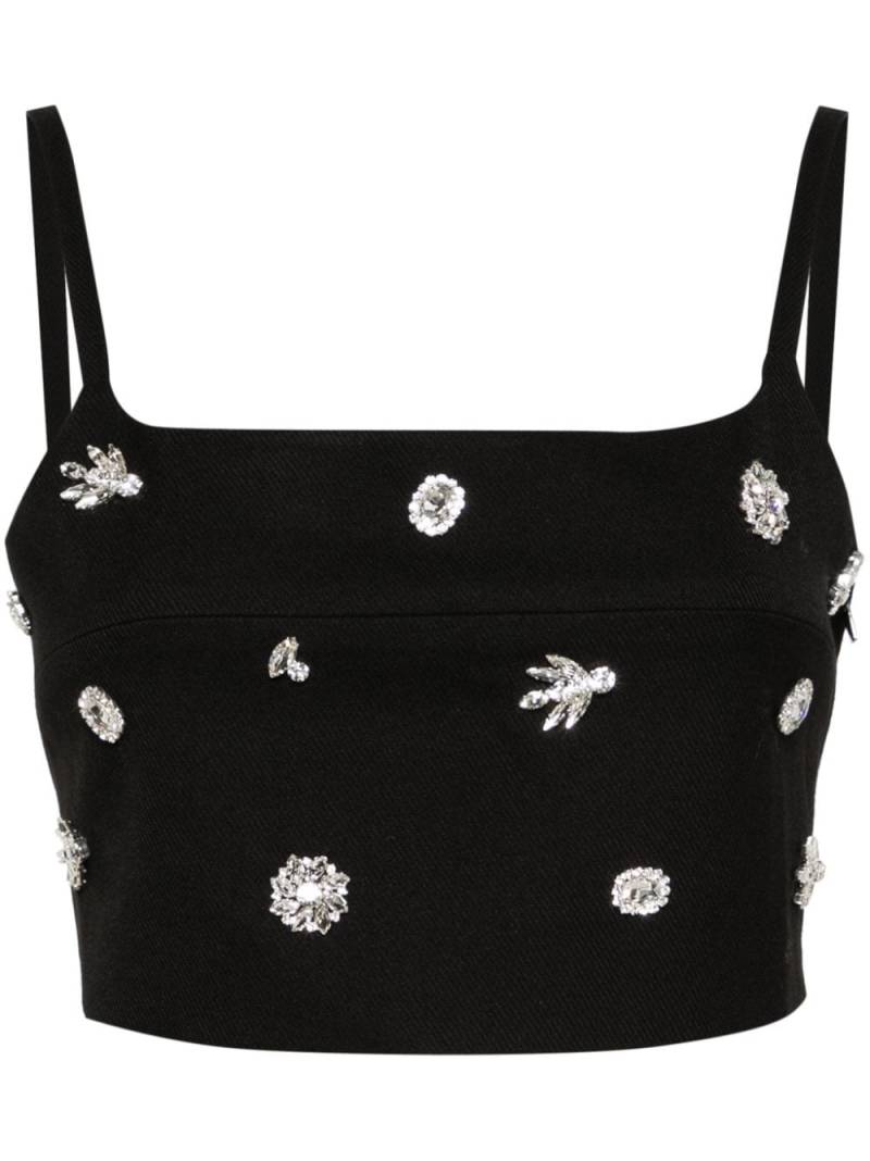 Maje crystal-embellished crop top - Black von Maje