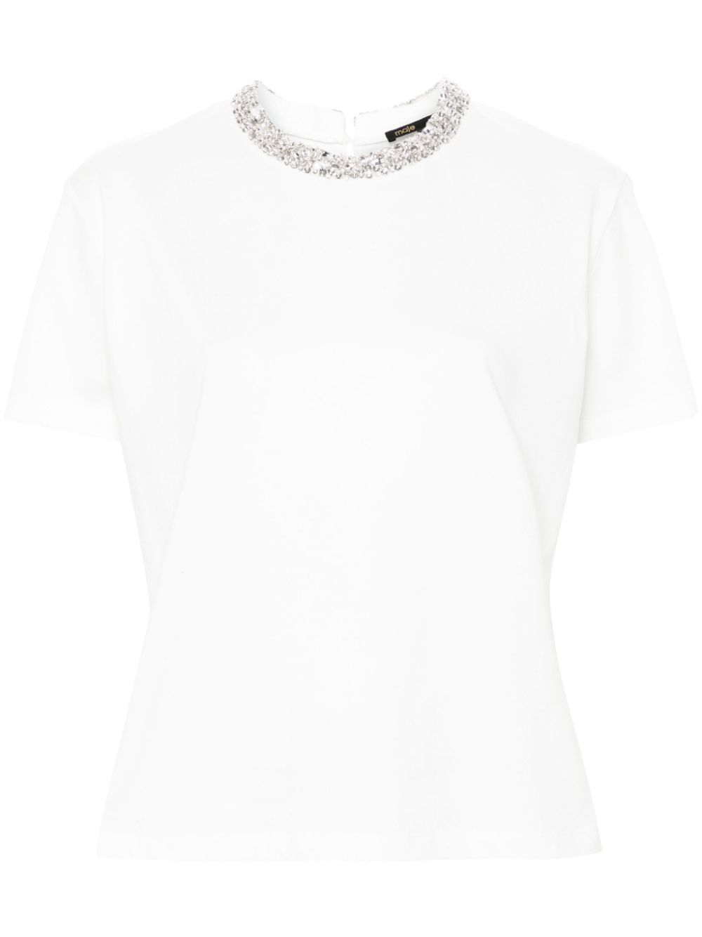 Maje crystal-embellishment T-shirt - White von Maje