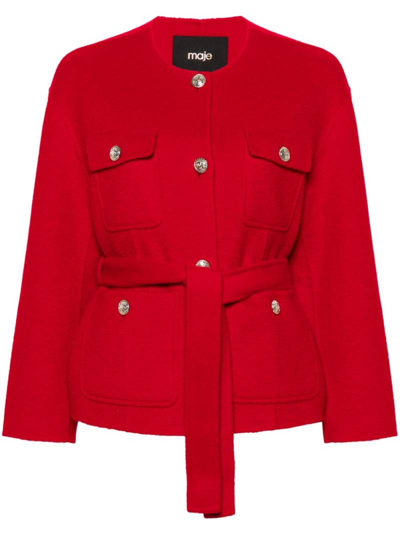 Maje belted coat - Red von Maje