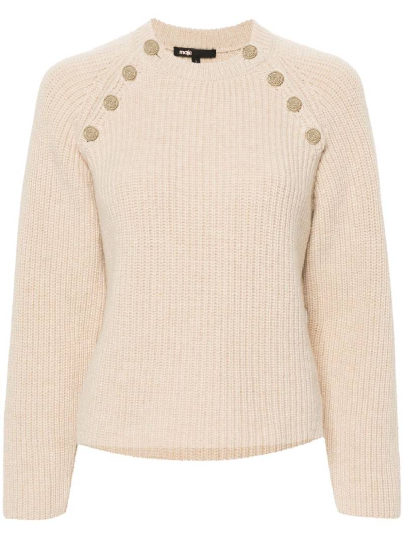 Maje ribbed wool sweater - Neutrals von Maje