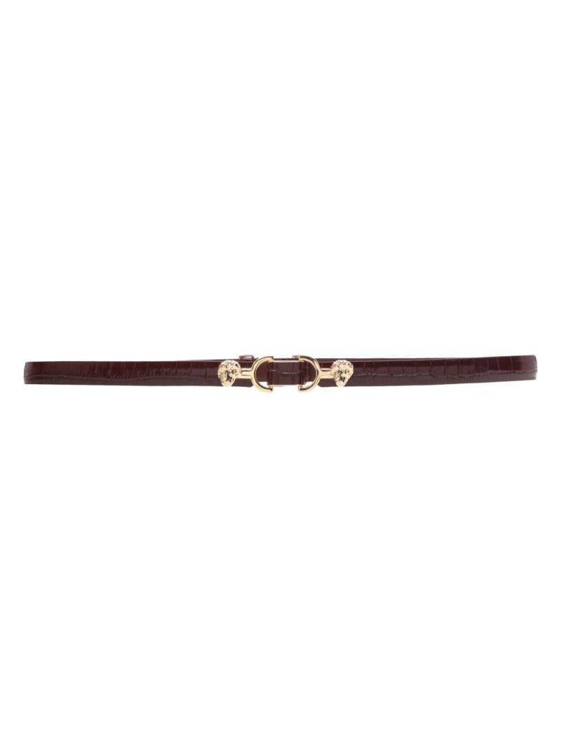 Maje lion-buckle thin leather belt - Red von Maje