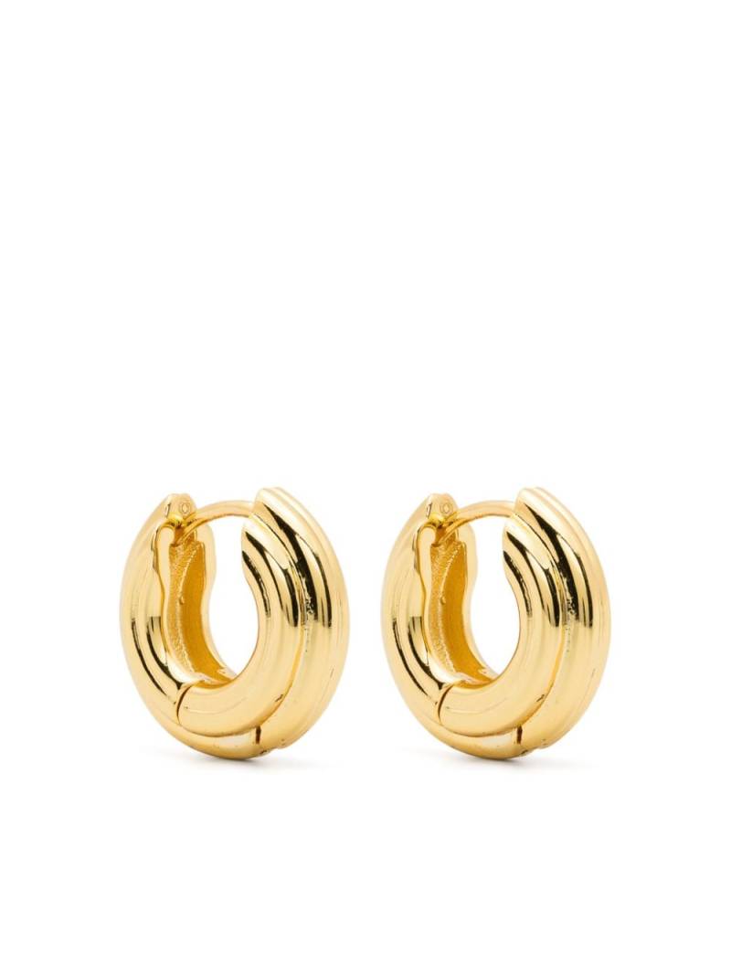 Maje embossed hoop earrings - Gold von Maje