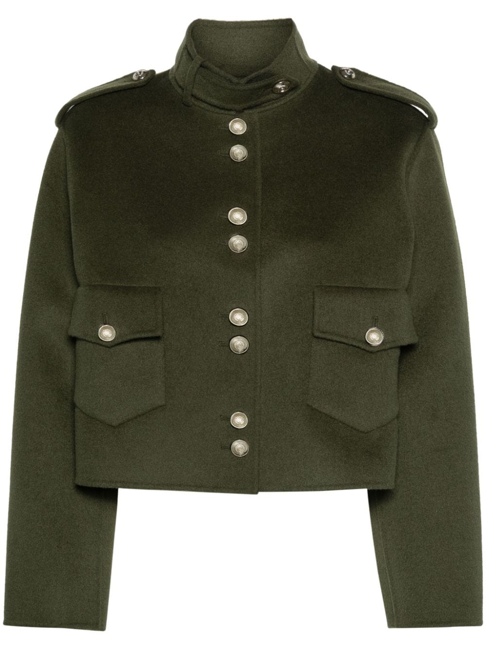 Maje felted buttoned jacket - Green von Maje