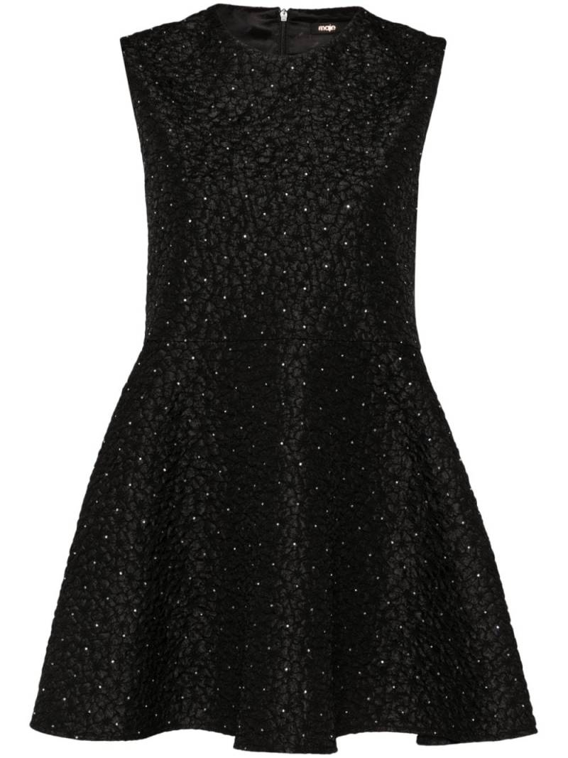 Maje floral brocade mini dress - Black von Maje