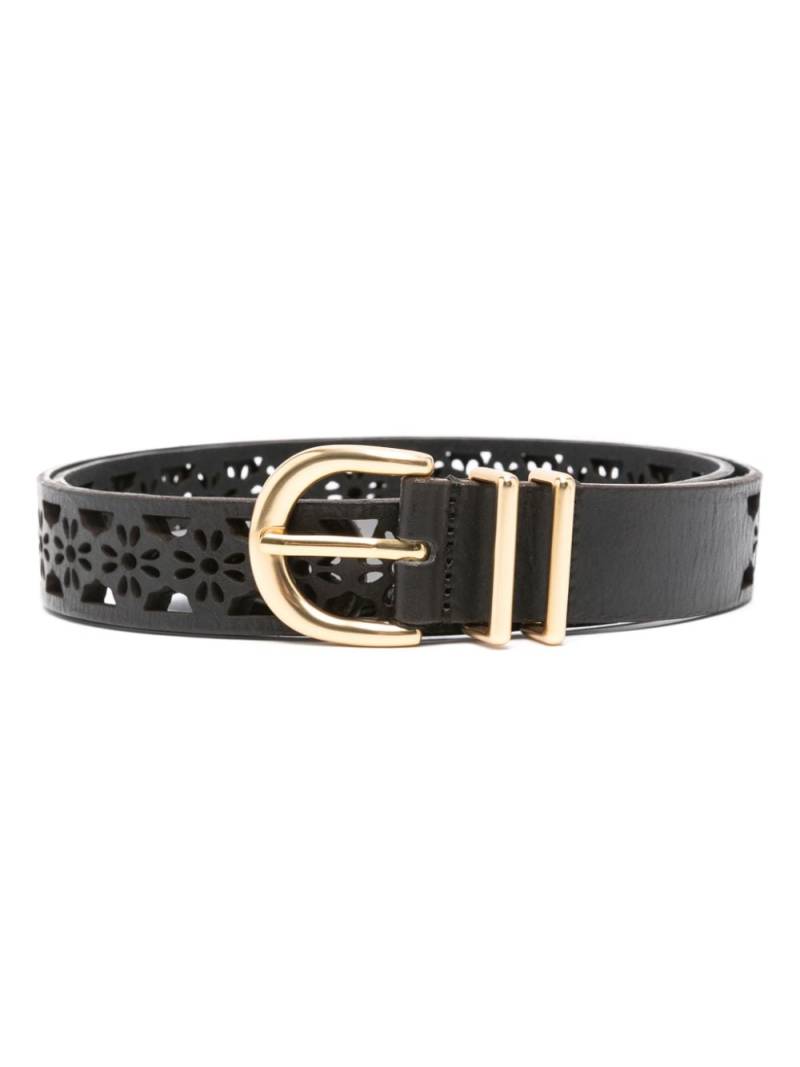 Maje floral detail leather belt - Black von Maje