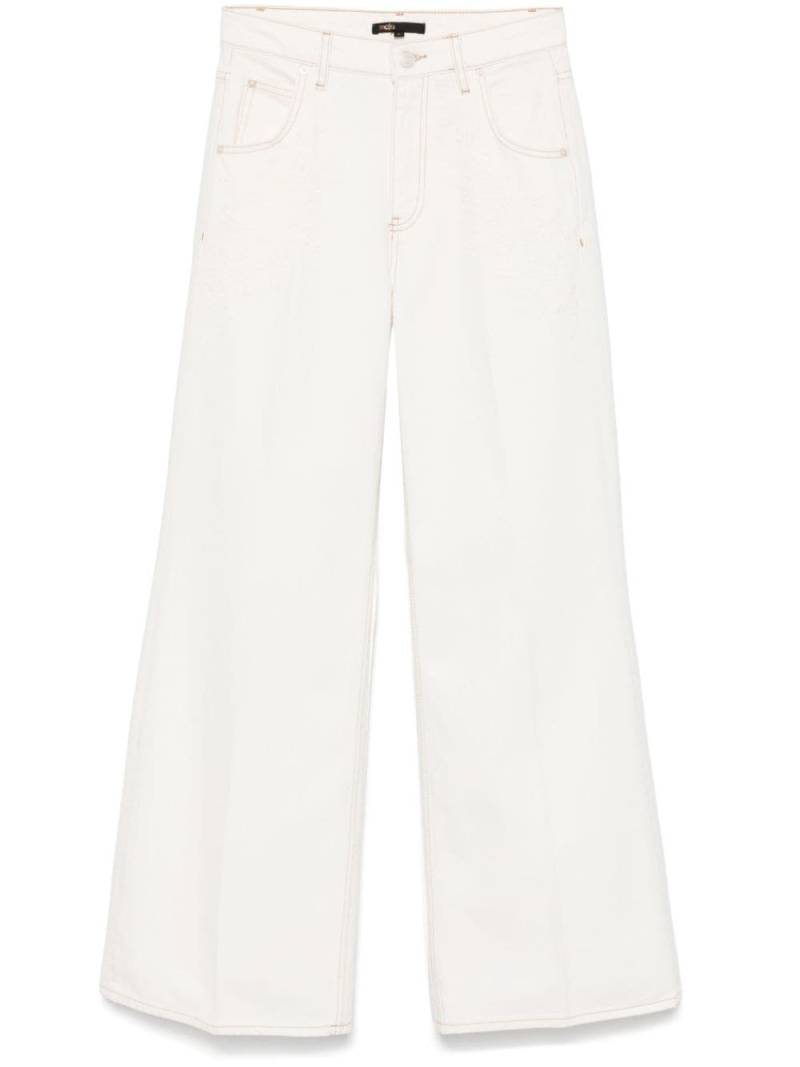 Maje floral-embroidered jeans - White von Maje