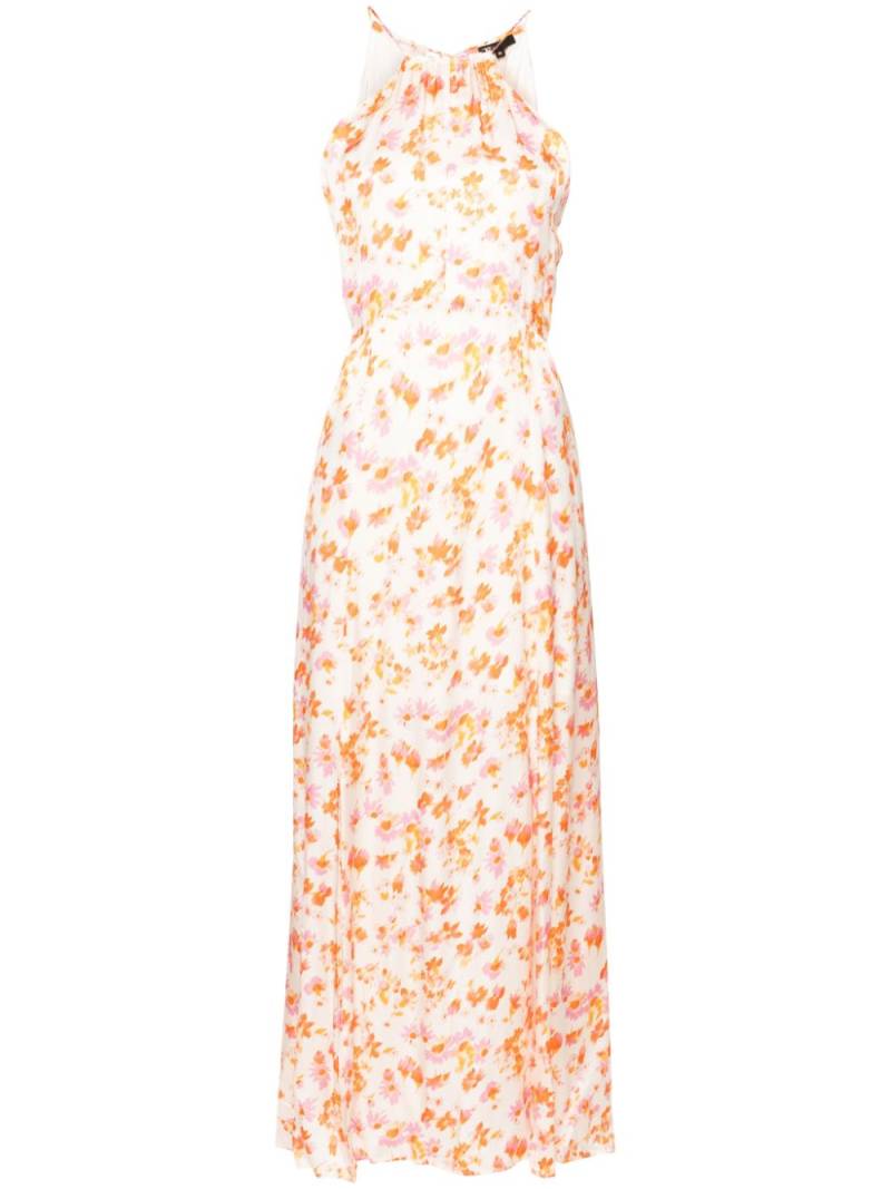 Maje floral-print satin maxi dress - Orange von Maje