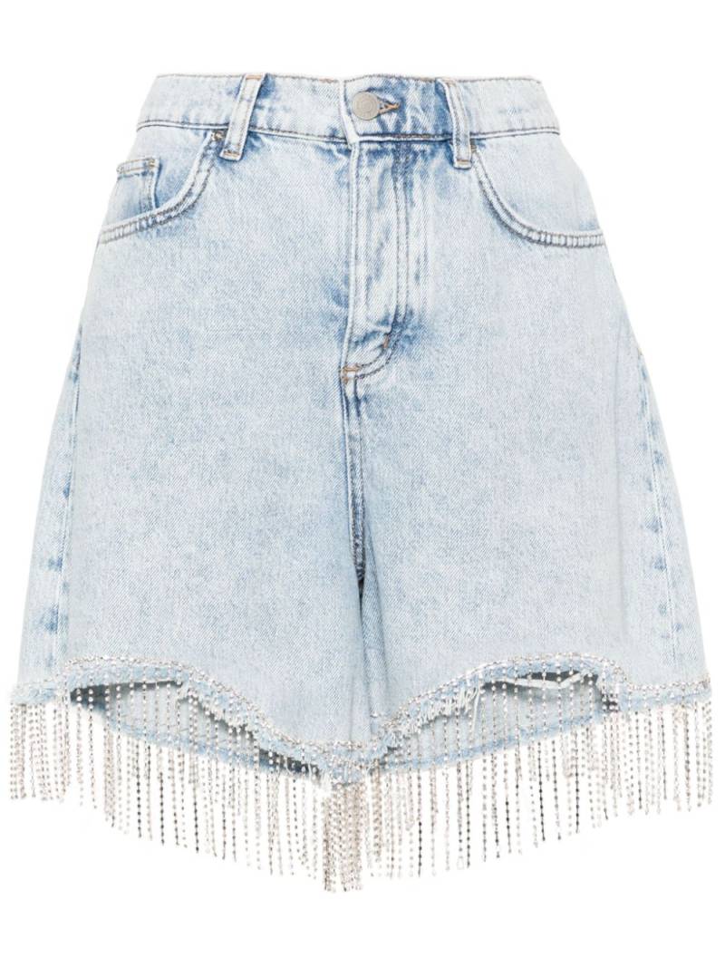 Maje fringed denim shorts - Blue von Maje