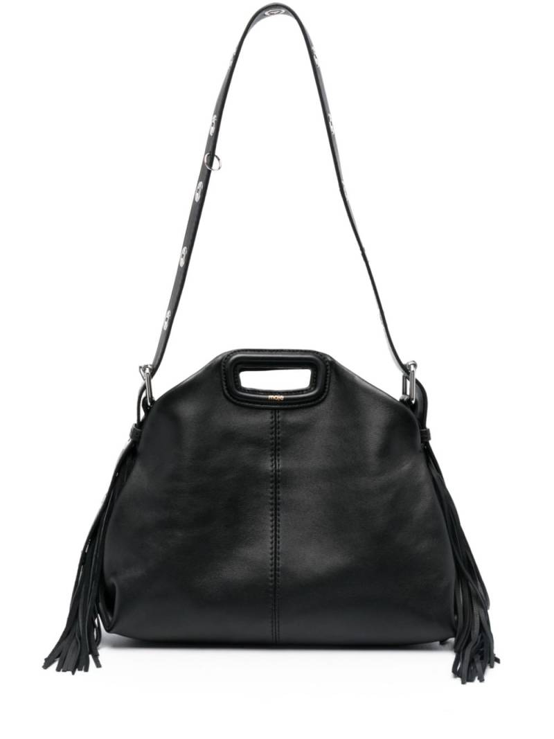 Maje Miss M leather shoulder bag - Black von Maje