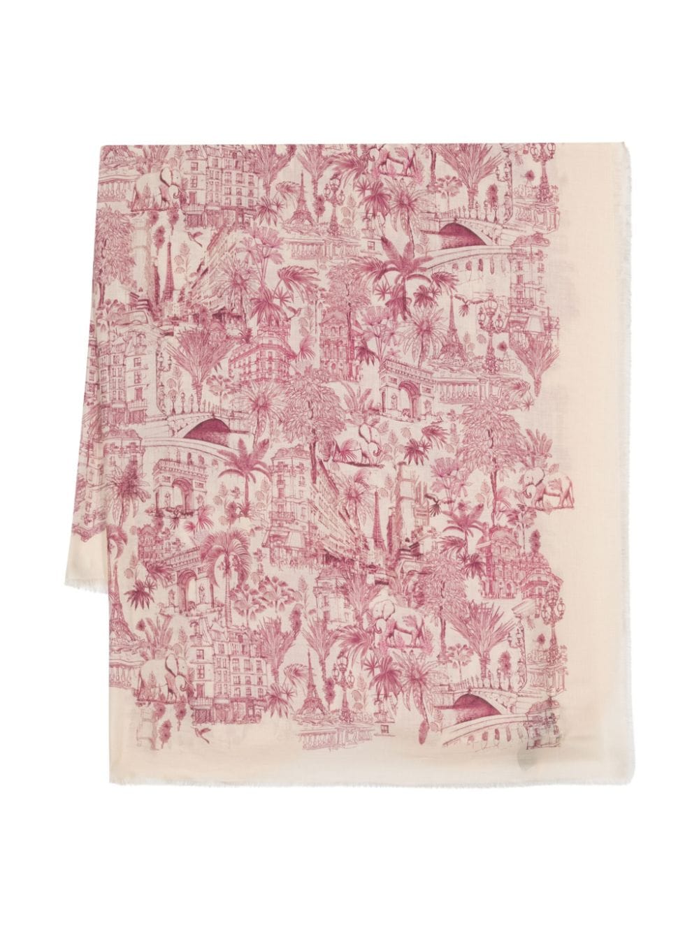 Maje graphic-print scarf - Neutrals von Maje