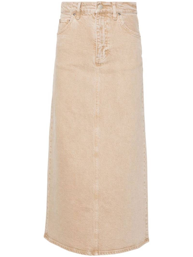 Maje high-waist denim maxi skirt - Brown von Maje