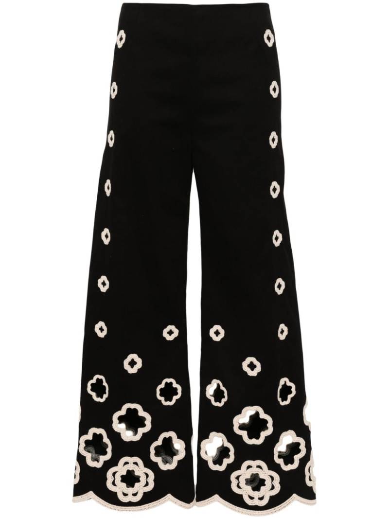 Maje high-waist flared trousers - Black von Maje