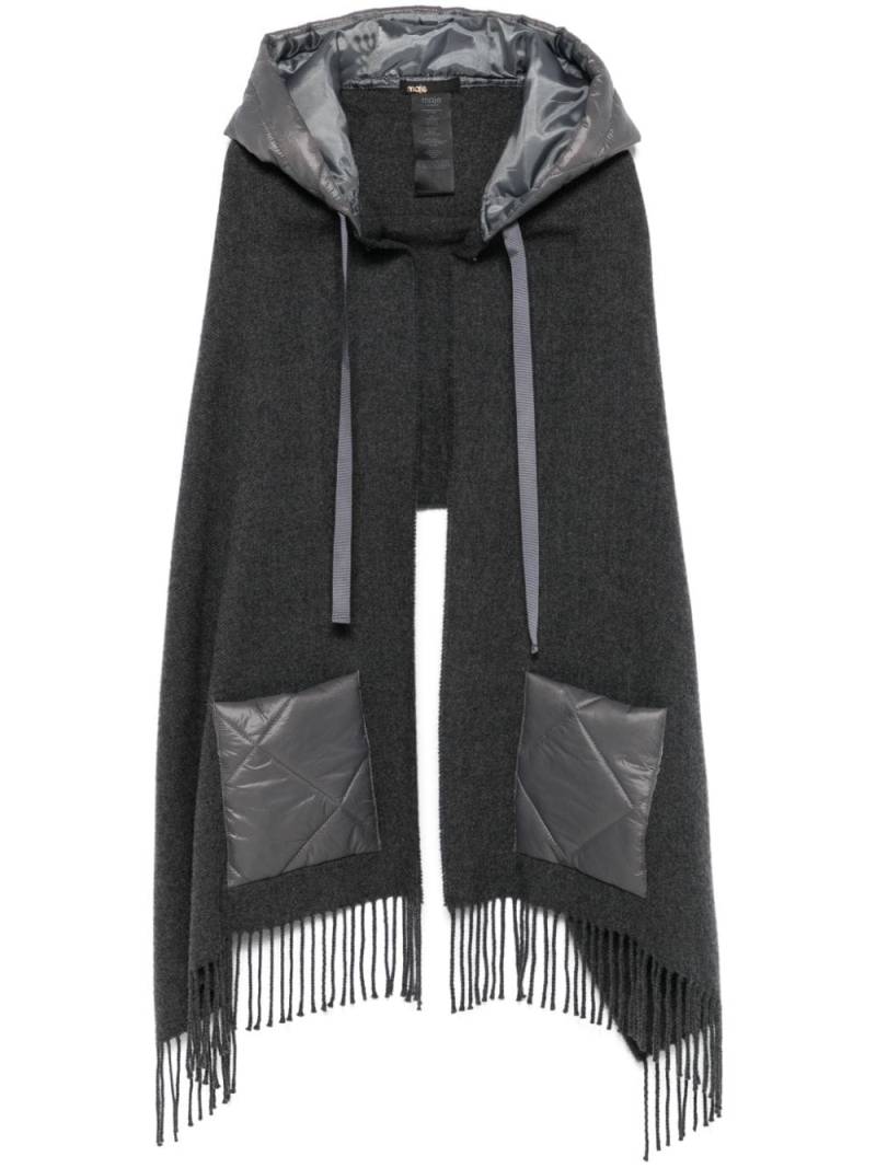 Maje hooded poncho - Grey von Maje