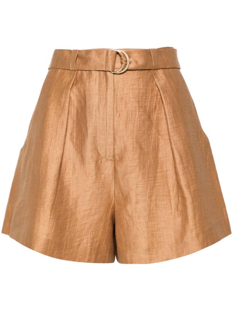 Maje inverted-pleat belted shorts - Neutrals von Maje