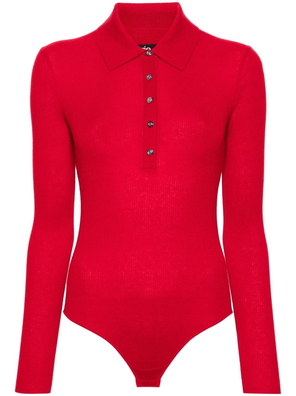 Maje wool-silk bodysuit - Red von Maje